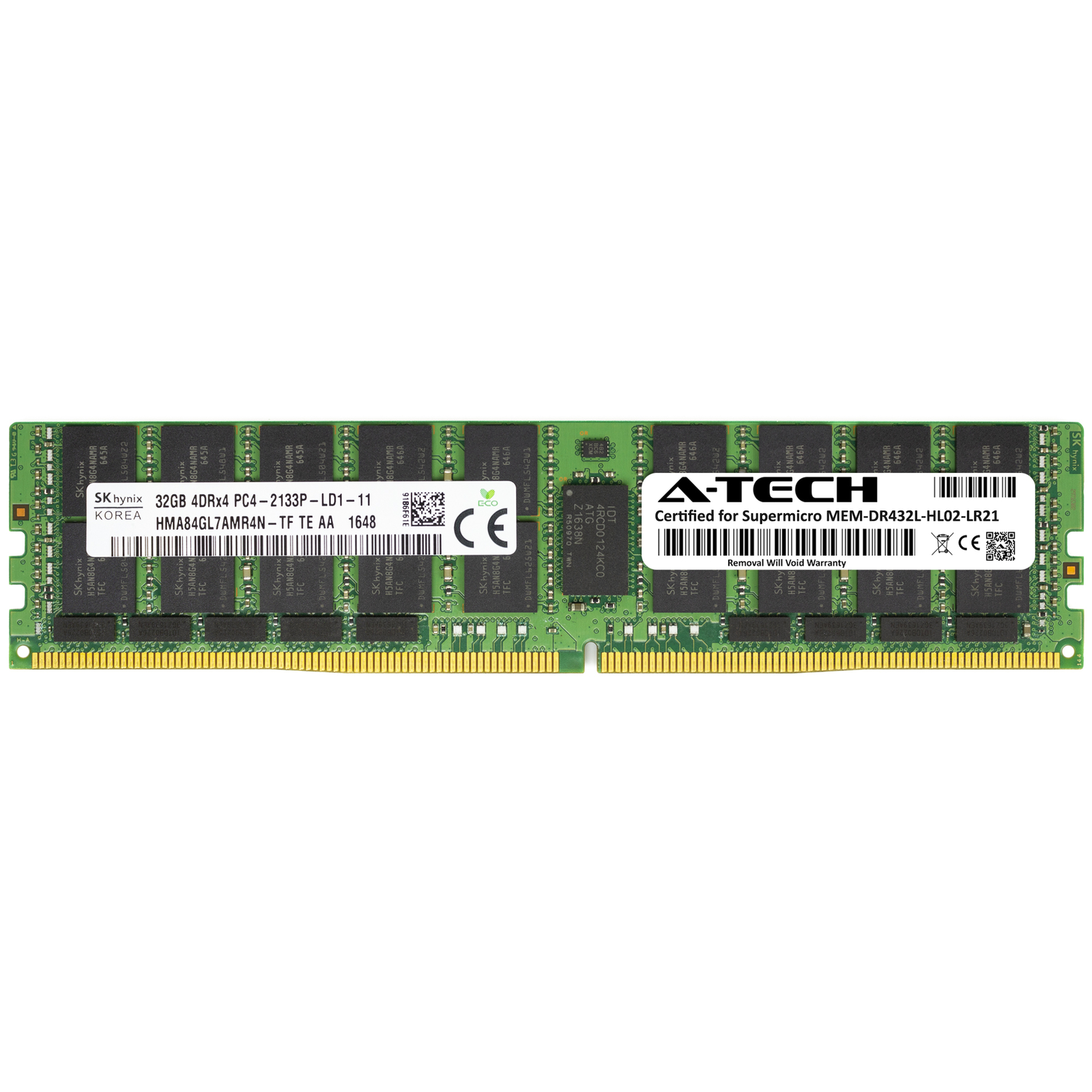 32GB PC4-17000 LRDIMM Replacement for Supermicro MEM-DR432L-HL02-LR21 Memory RAM