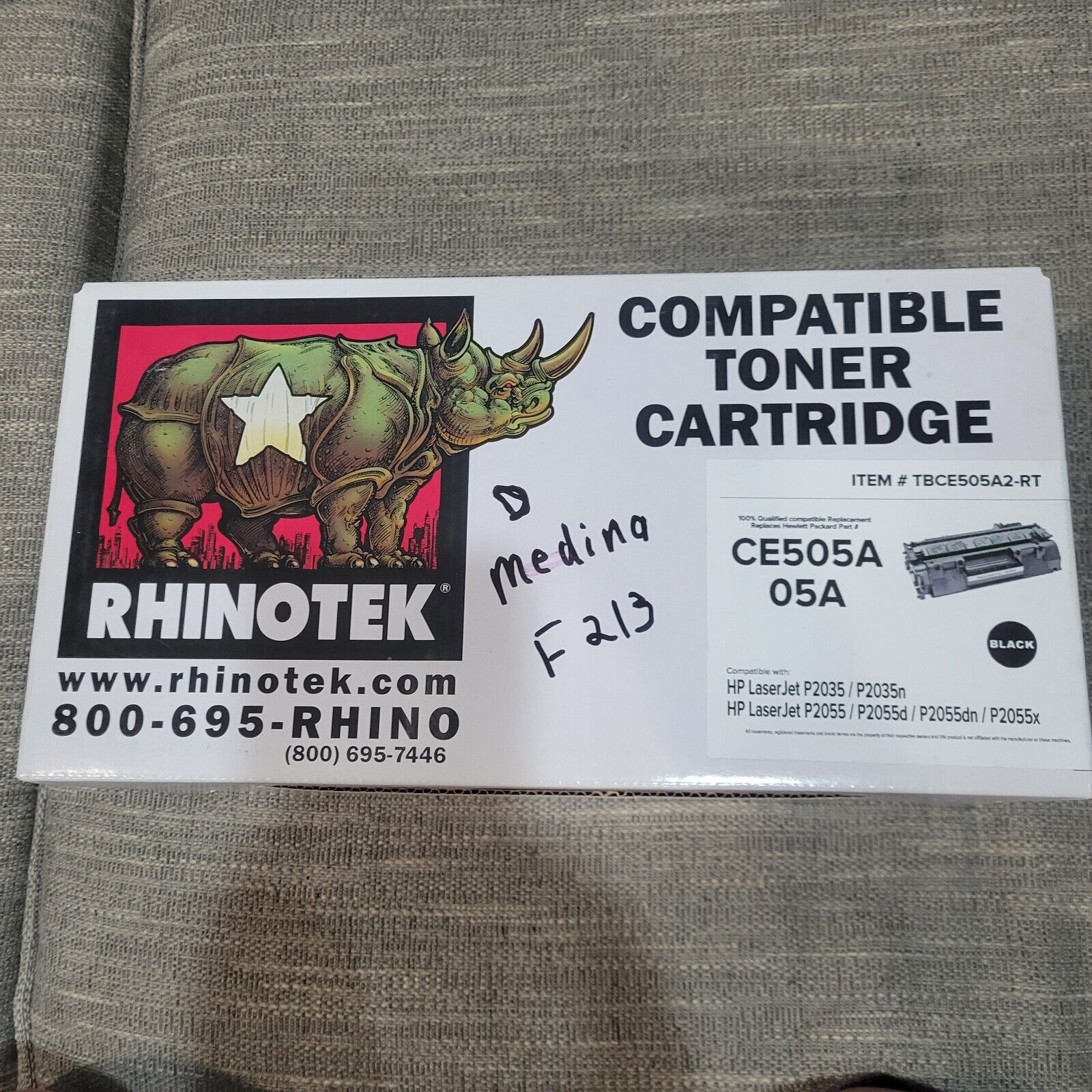 Rhinotek CE505A-RD  Laser Toner Cartridge - Black hp p2035 p2055 Compatible