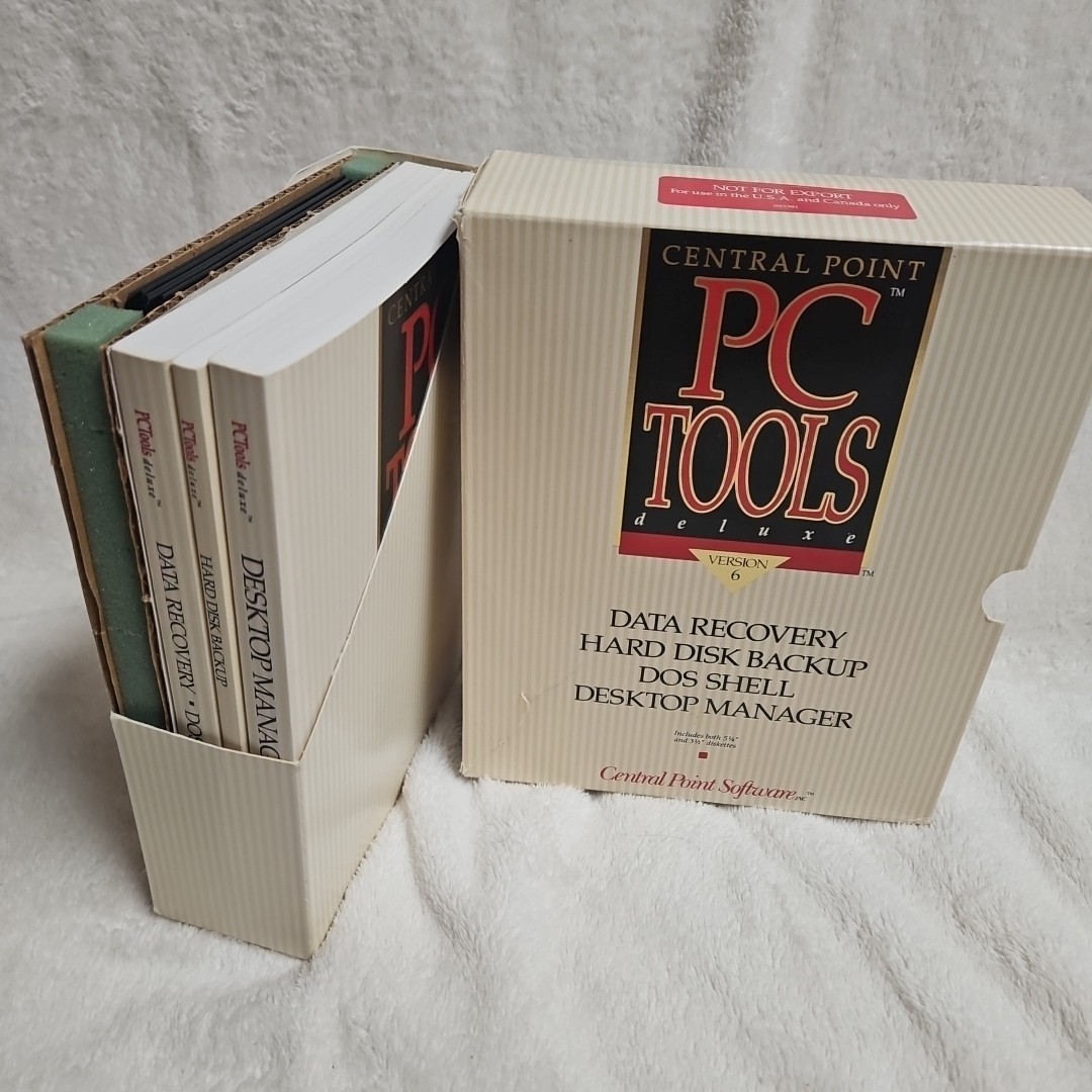 Central Point PC Tools Deluxe Version 6 for DOS with Manuals and 5.25" Disks 