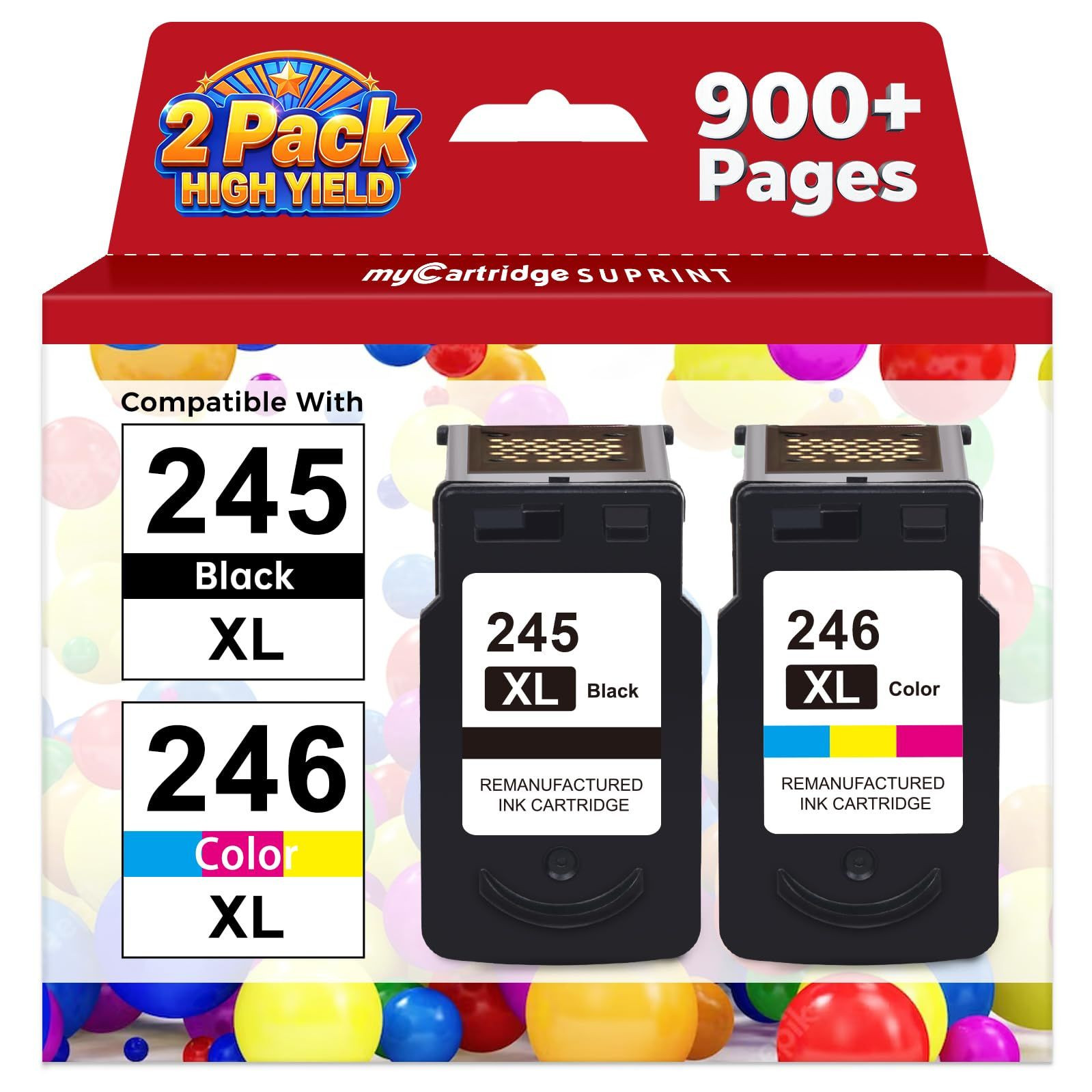 myCartridge SUPRINT 245XL Ink Cartridge Replacement for 245XL2P, 245XL2P