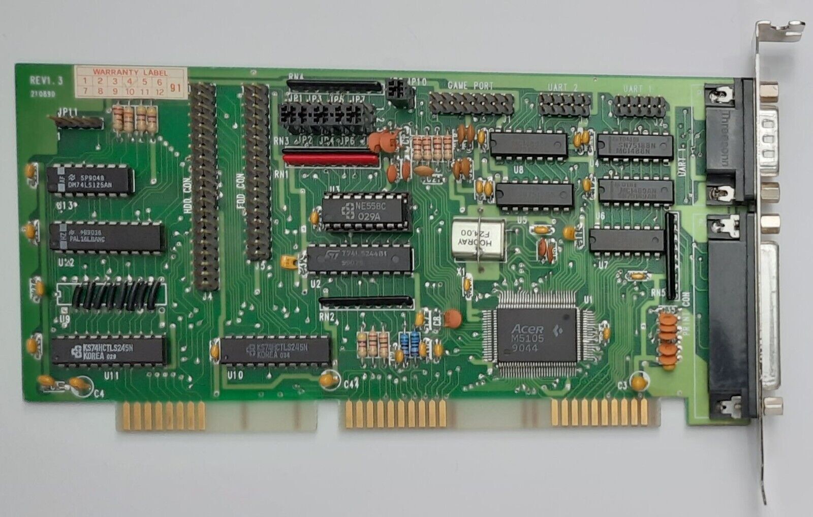 DFI Multi-I/O IDE Floppy ISA Controller (ACER M5105, 1990)