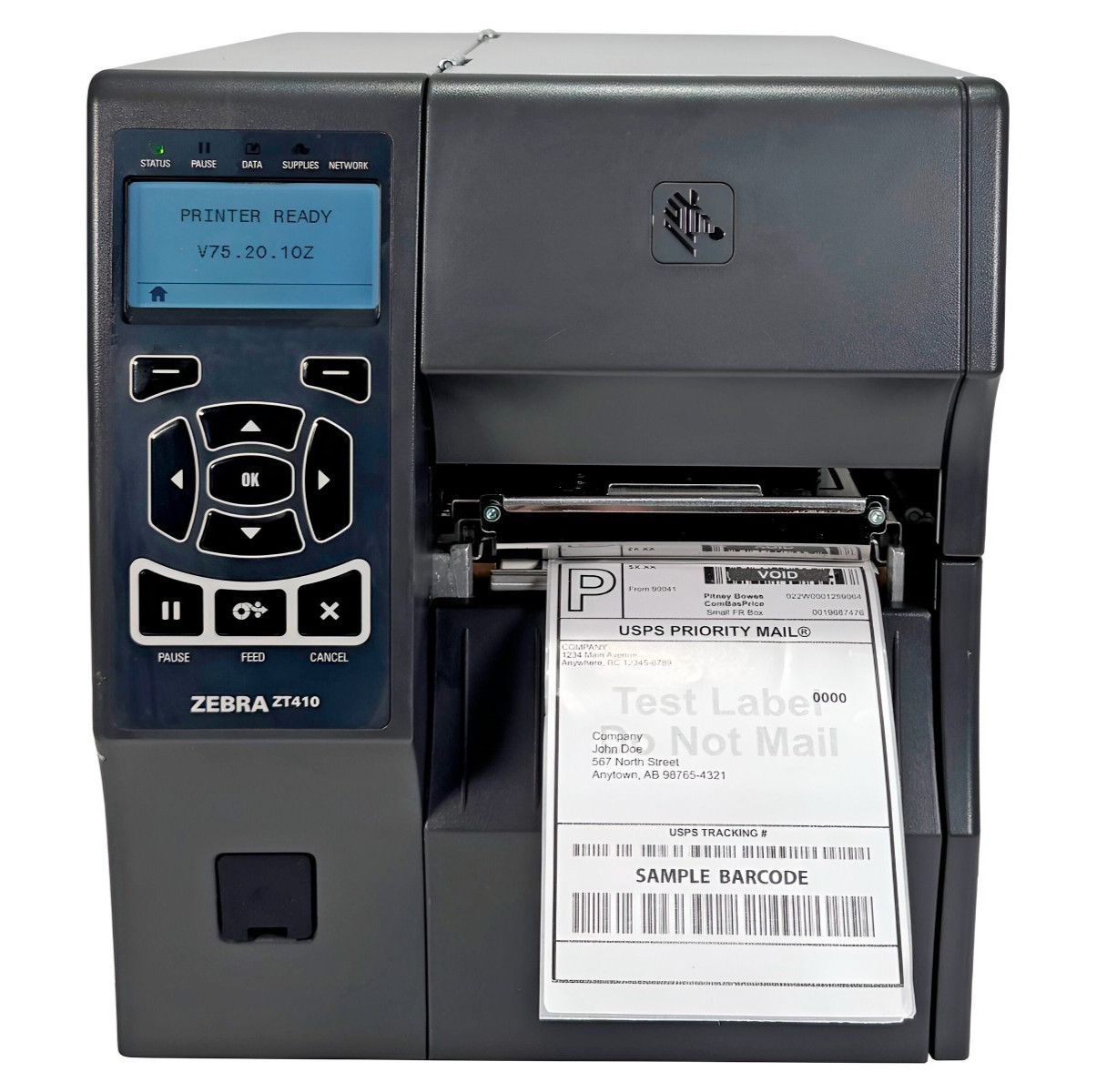 TESTED Zebra ZT410 Thermal Transfer Barcode Label Printer BT Ethernet USB Serial