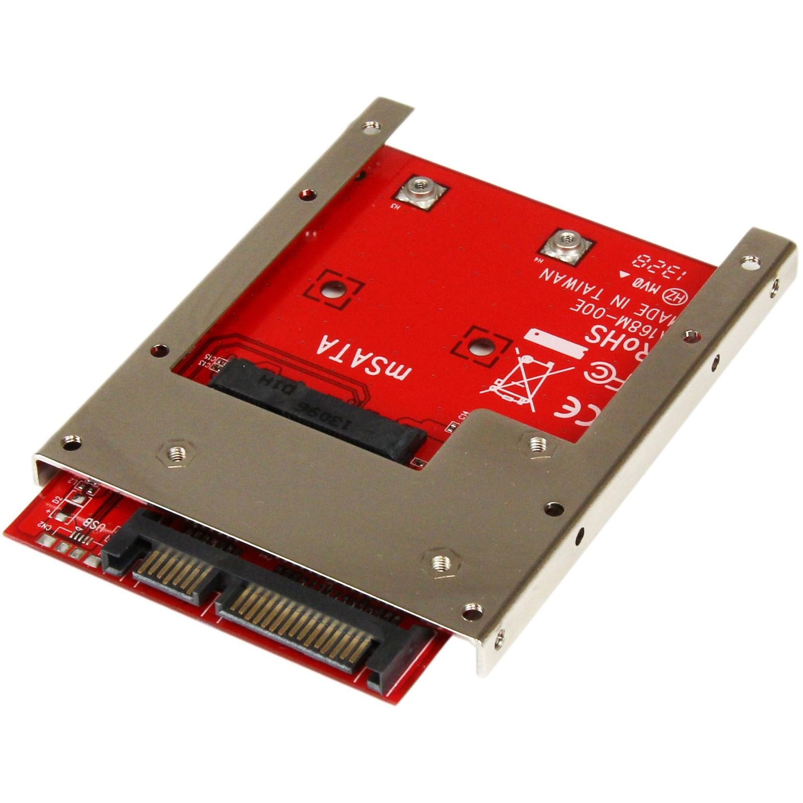StarTech.com mSATA SSD to 2.5in SATA Adapter Converter - 2.5" SATA, Red 