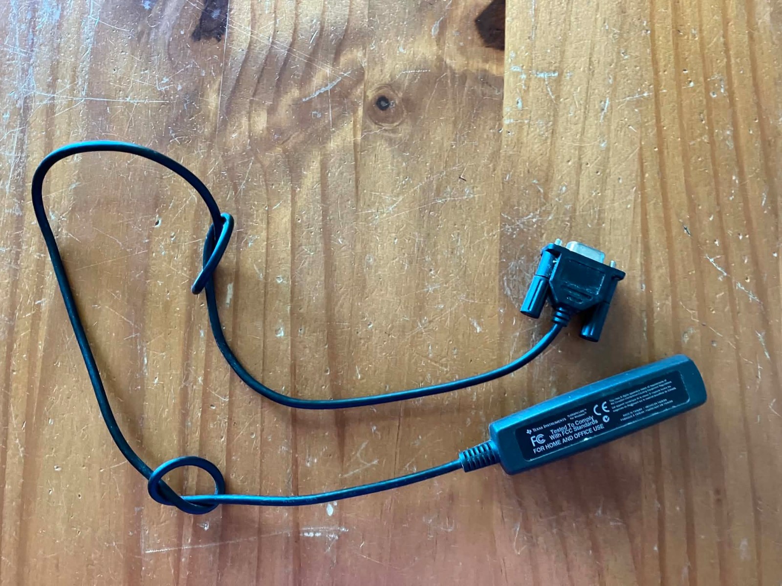 Texas Instruments TI-Graph Link Data Cable DB-9 Serial RS-232 Port