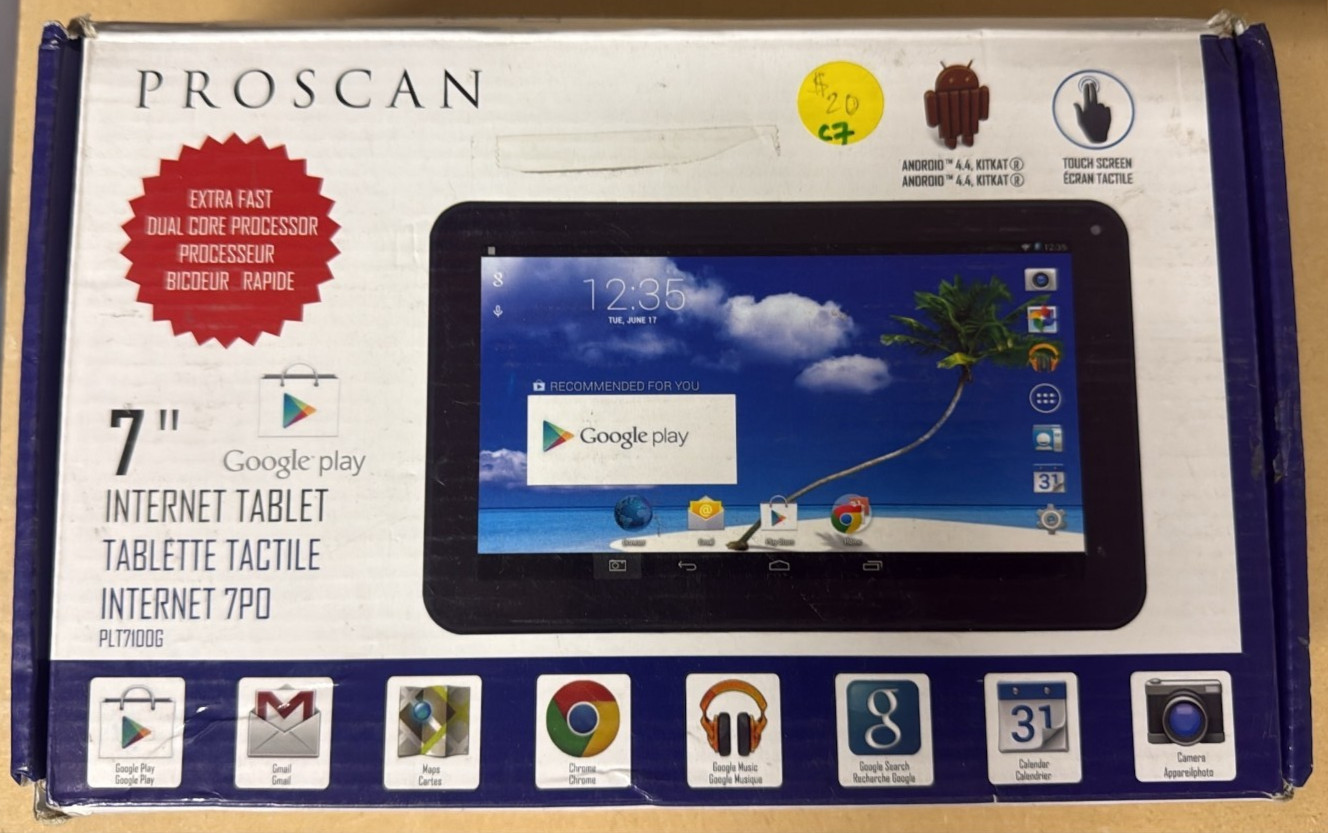 Proscan 8" Android Tablet WiFi Touchscreen Portable Internet Tablet