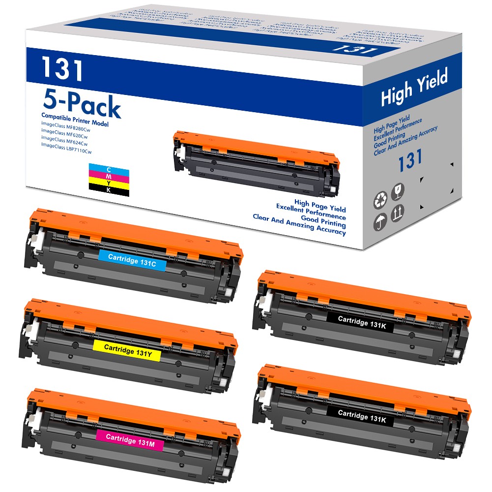 5PK CRG131 BYCM Color Toner Set for Canon 131 imageCLASS LBP-7100CN LBP-7110CW