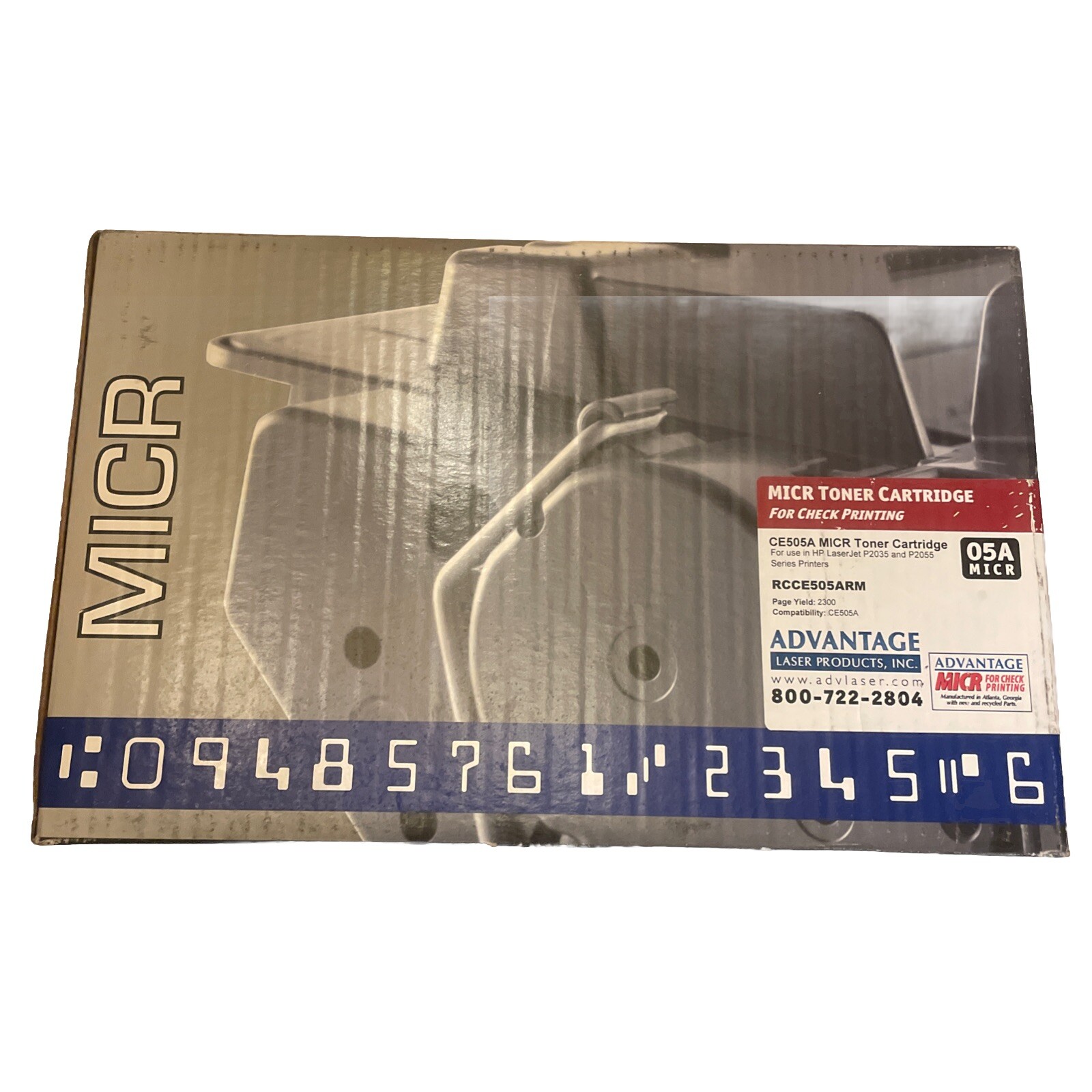 05AM Compatible CE505A(M) (05AM) MICR Toner, Black