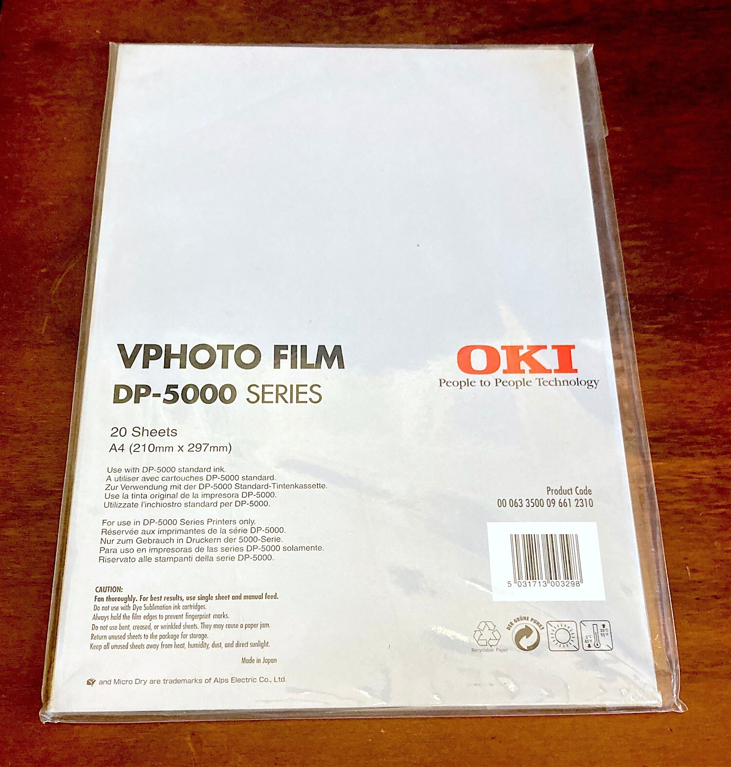 OKI VPHOTO FILM DP-5000 Series, ALPS PRINTERS