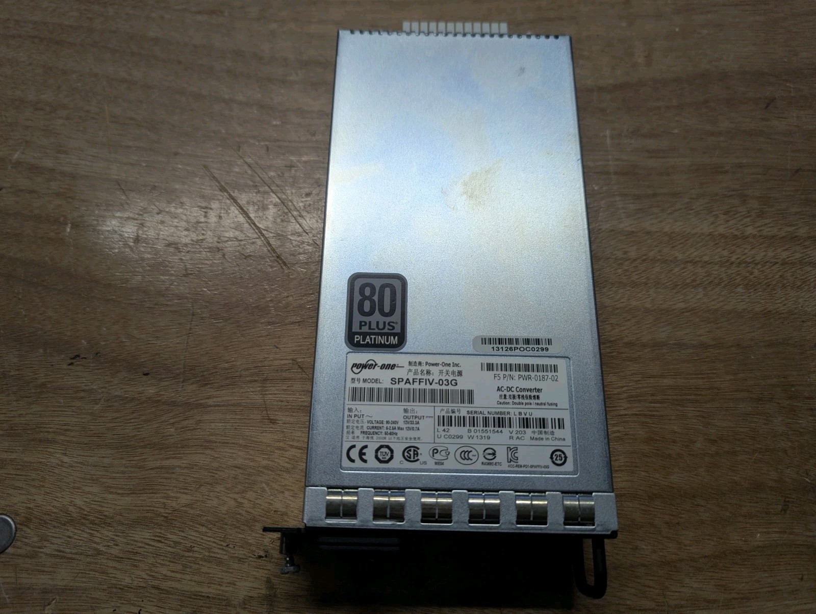 F5 Networks Big IP 4000 2000 PWR-0187-05 400W AC Power Supply SPAFFIV-03G