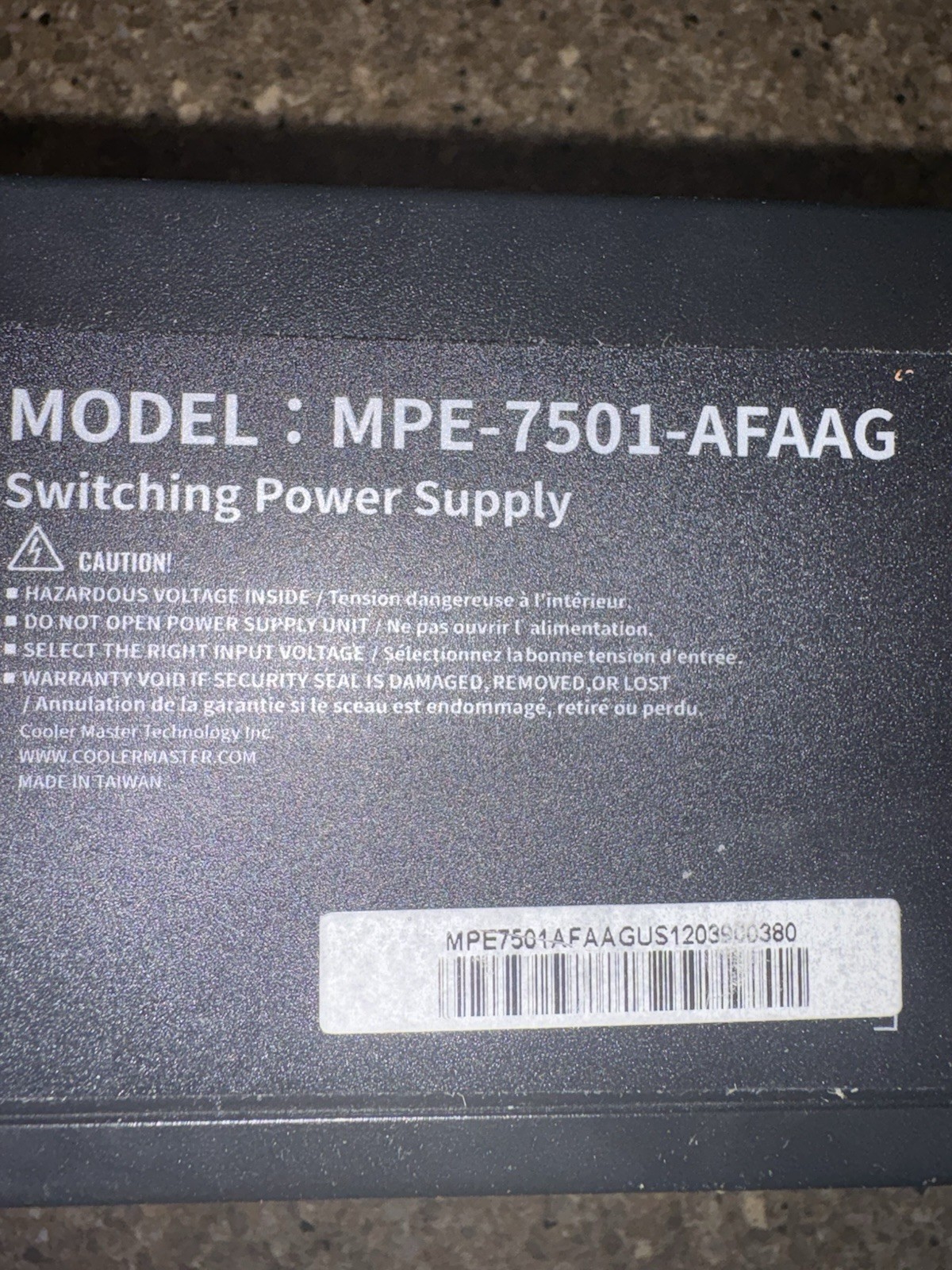 Cooler Master MWE 750 V2 750W 80 Plus Gold Power Supply (US Plug)
