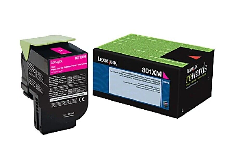 Lexmark™ 80C1XM0 High-Yield Magenta Toner Cartridge Used Return Program