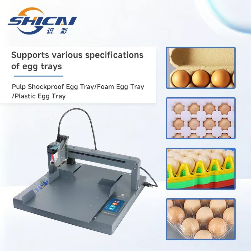 Automatic Tray Egg Inkjet Printer for Printing Lot Number on Farm Eggs