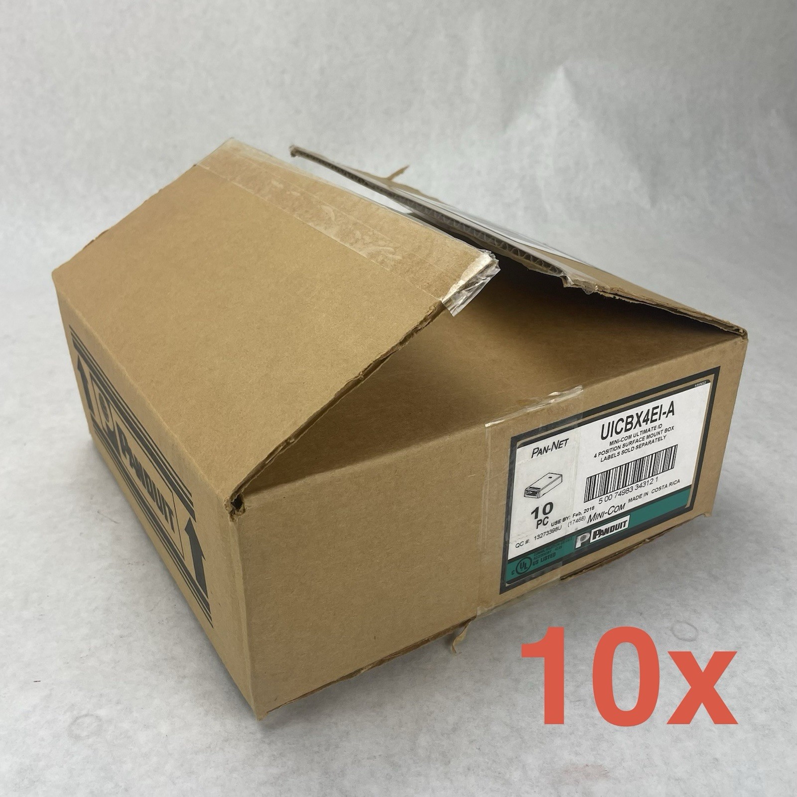 UICBX4El-A Panduit Surface Mount Box 4-Port Mini-Com Ultimate ID White Lot of 10