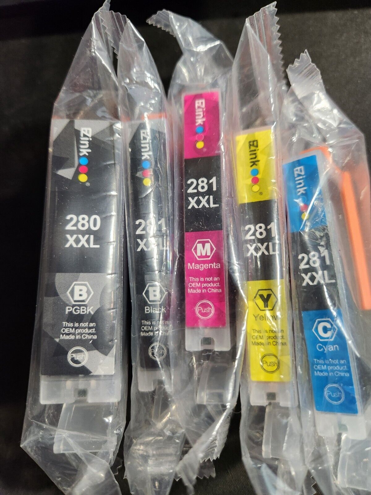 EZInk 280XXL 281XXL Ink Cartridges 5 PC New Sealed Item