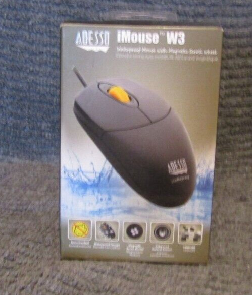 Adesso iMouse W3 - Waterproof Mouse with Magnetic Scroll Wheel
