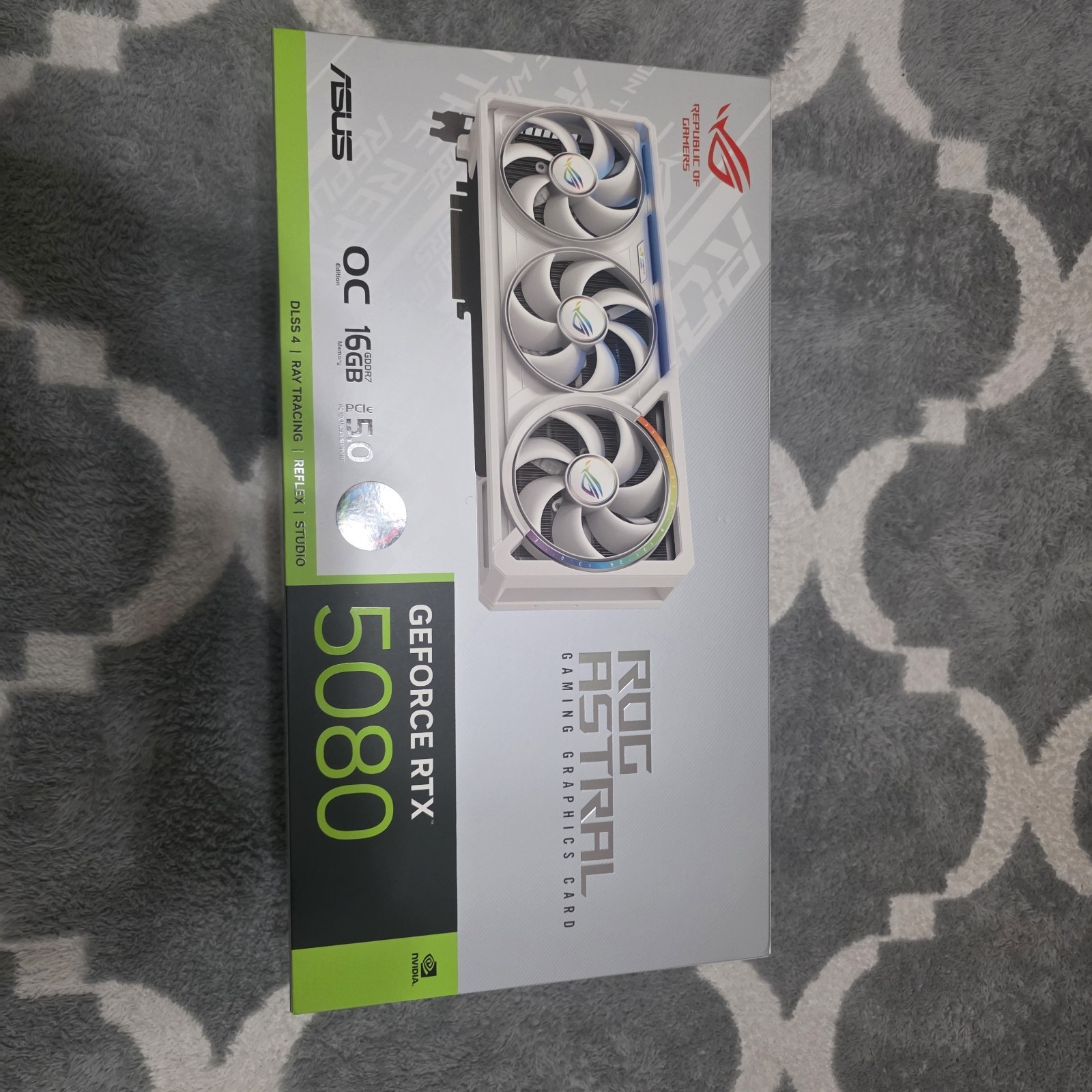 ASUS ROG Astral GeForce RTX 5080 16GB GDDR7 White OC Edition Graphics Card