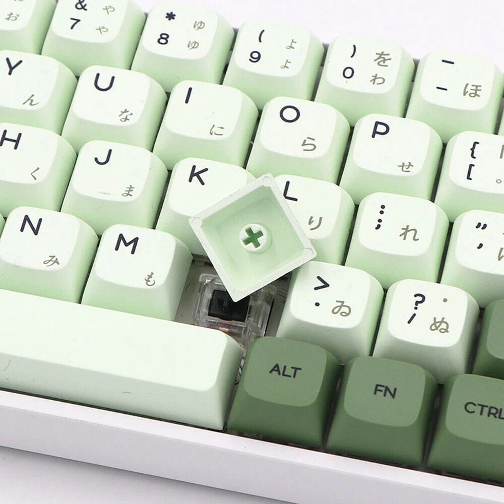 124 Keys Matcha Keycap Set XDA Profile PBT Sublimation Japanese/Korean/Russian K