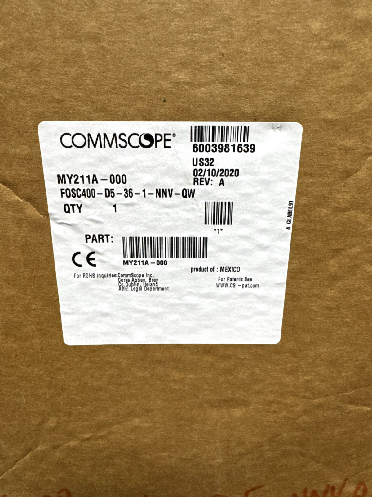 CommScope FOSC400-D5-36-1-NVV-QW Fiber Optic Splice Closure