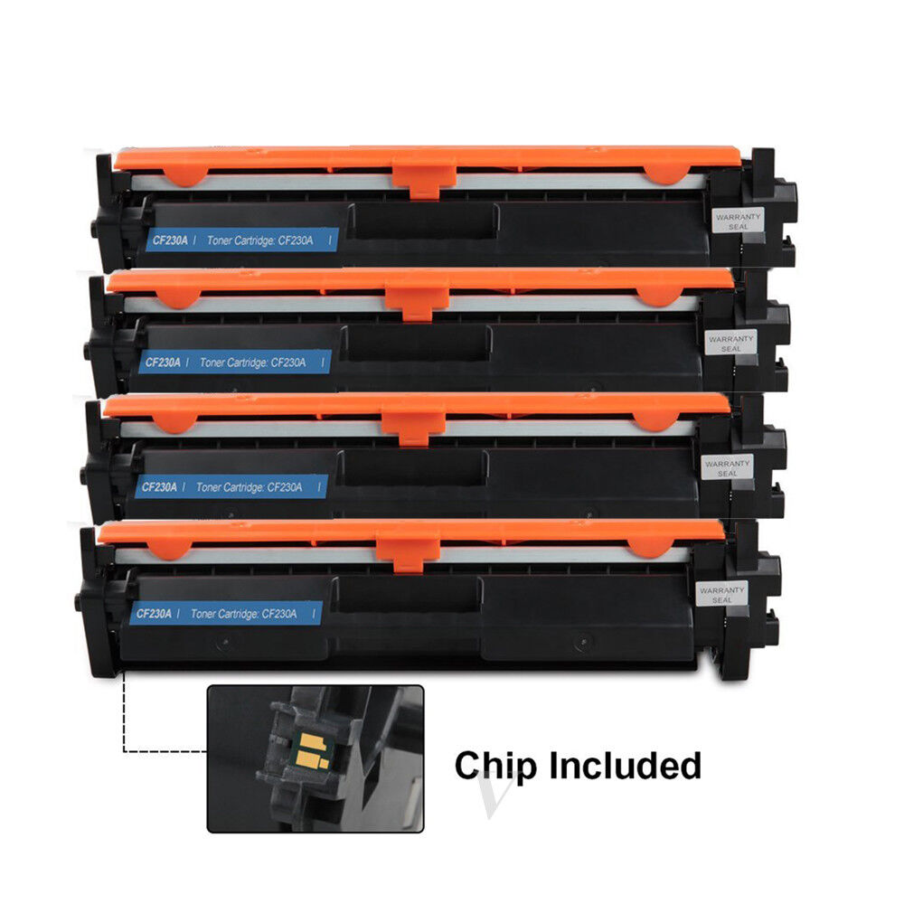 4 Pack CF230A 30A Toner Cartridge For HP LaserJet pro M203dw M203dn MFP M227fdn
