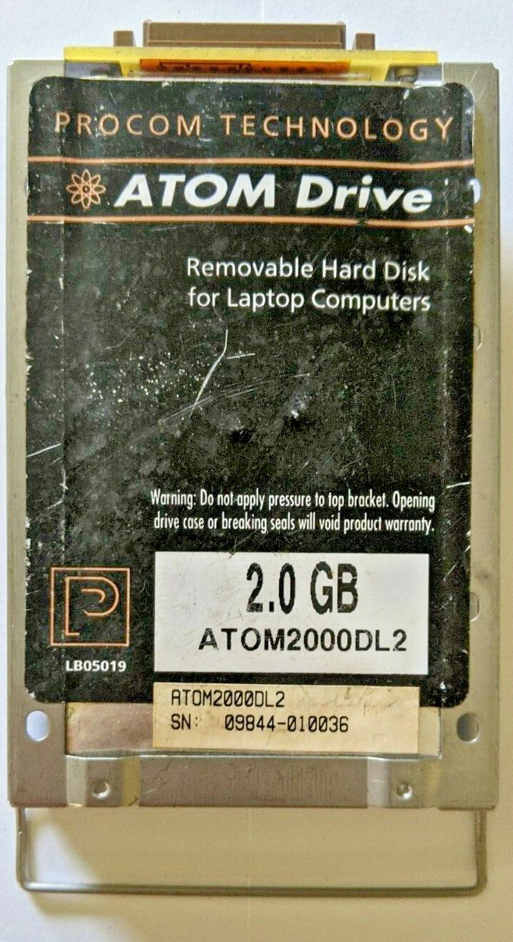 Vintage Procom Technology ATOM Drive Caddy # ATOM2000DL2