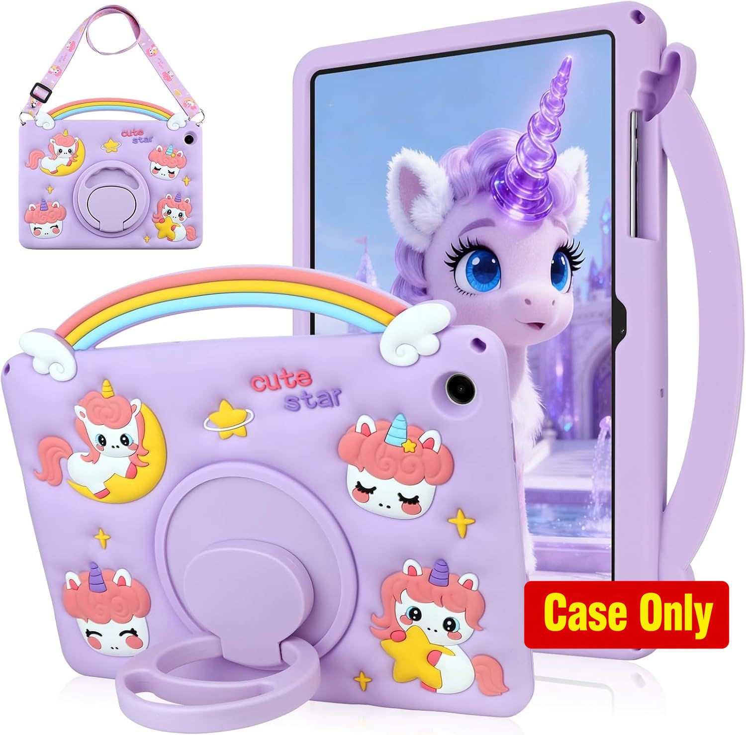 Case for Galaxy Tab A11+ Plus 11 Inch - Kids Girls Teens with Strap Handle