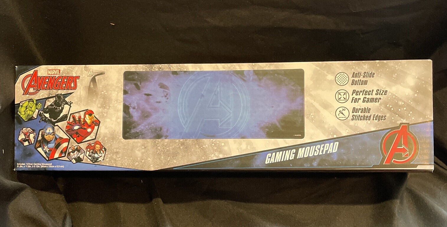 MARVEL AVENGERS Logo  Ex-Large Gaming Mouse Pad Intel Trisan Eaton New