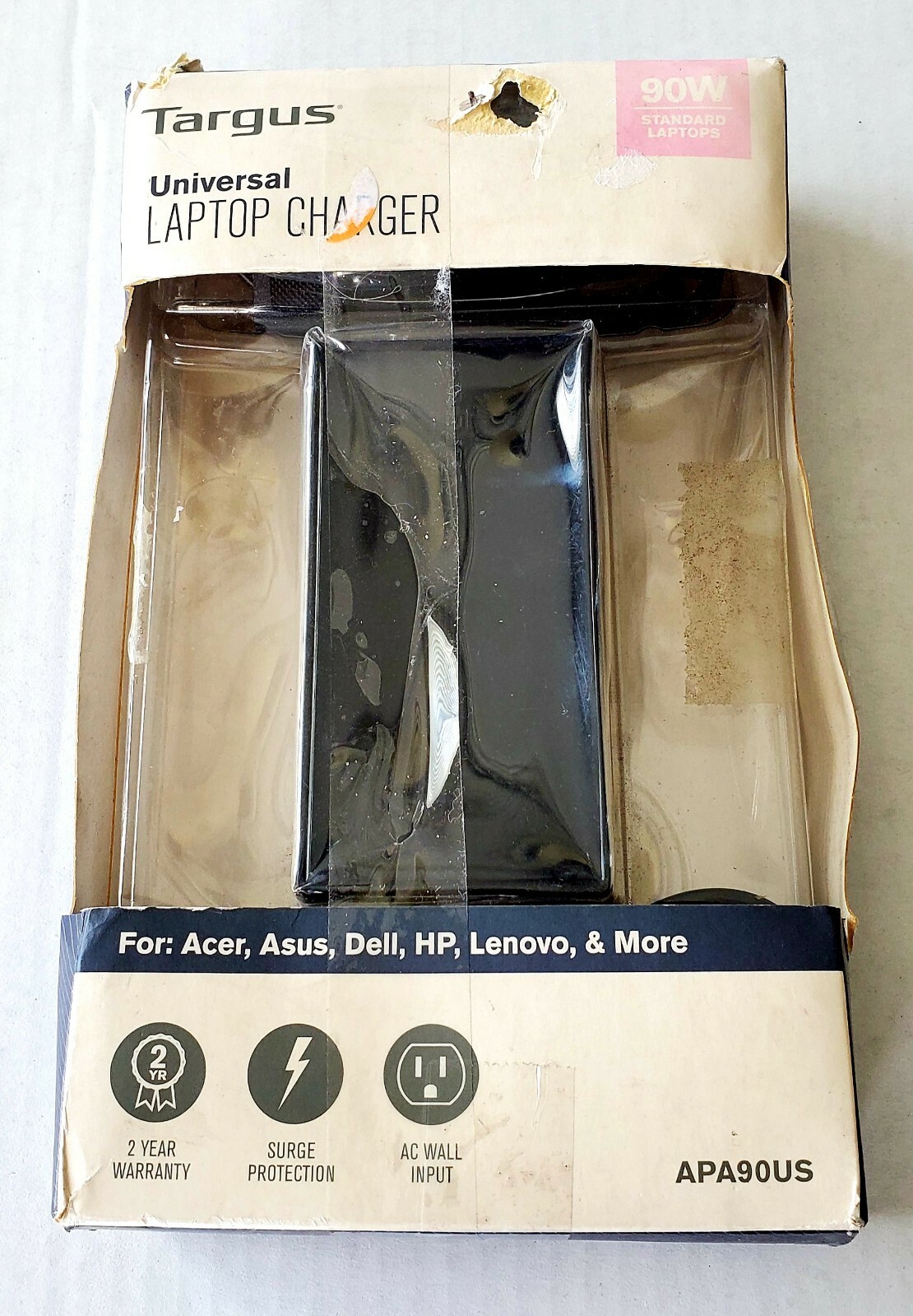 Targus Universal Laptop Charger APA90US  New Open Box 