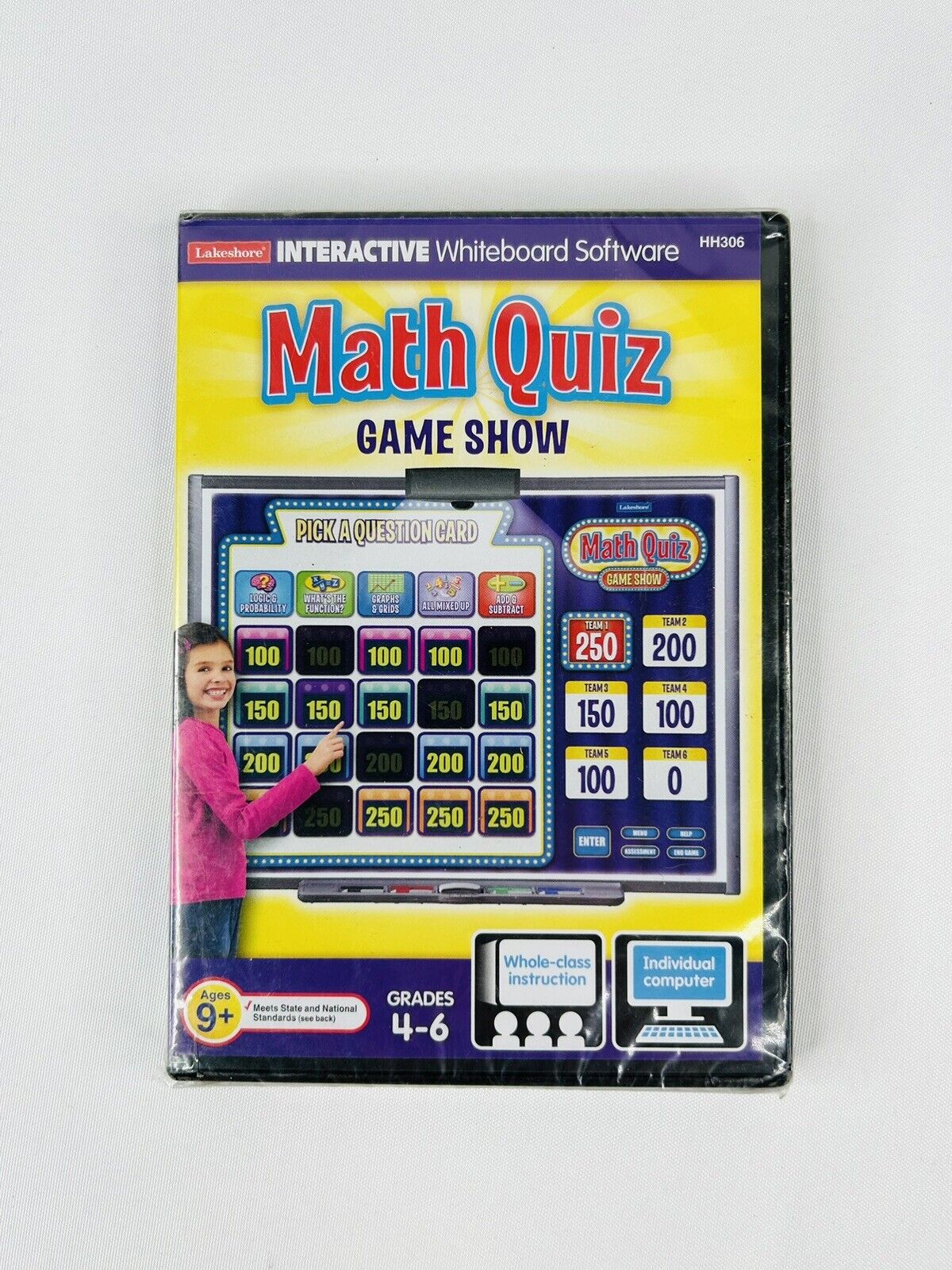 Lakeshore Interactive Math Quiz Game Show: Grades 4-6 Teaching CD-ROM Brand NEW