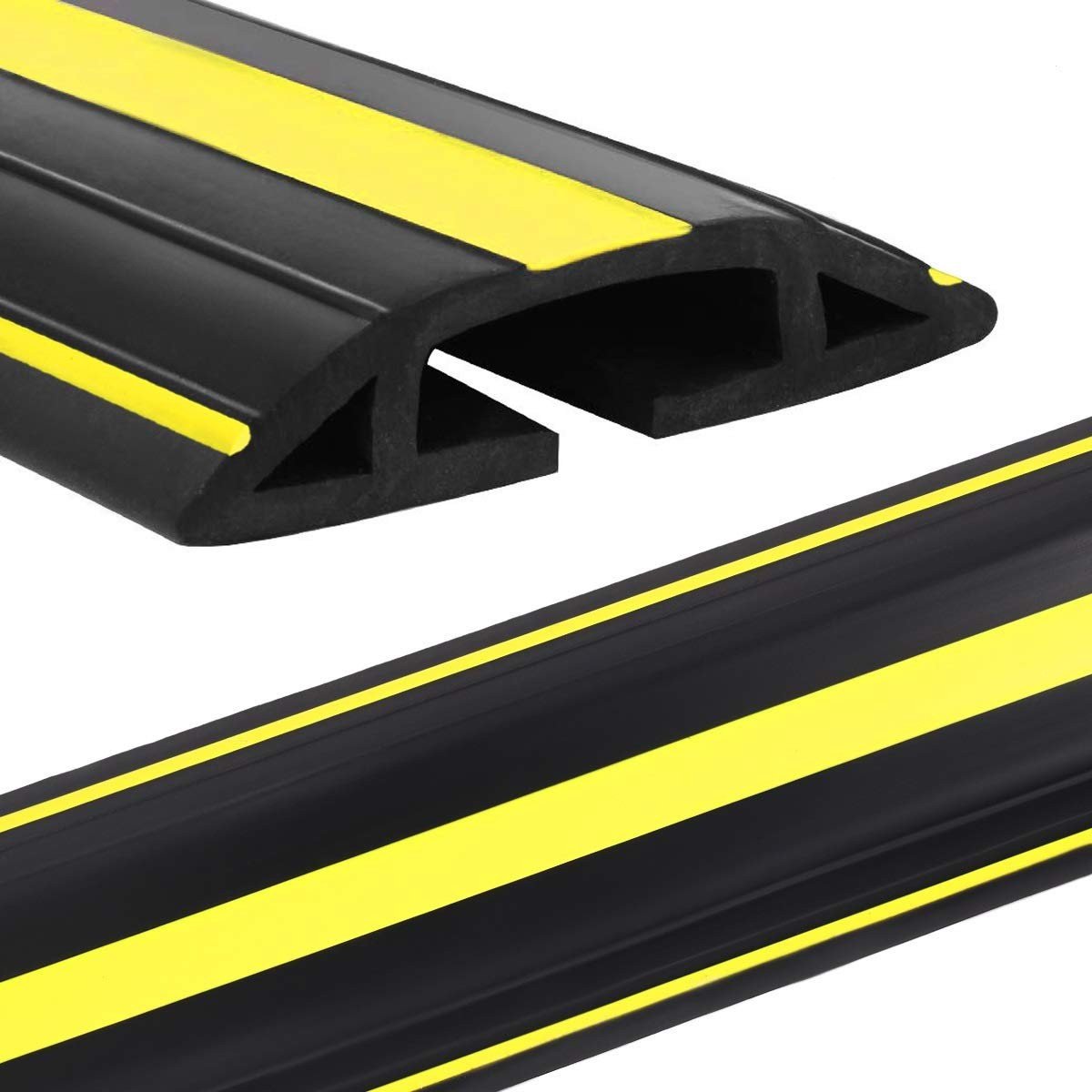 4 ft Cable Protector Cord Cover for Floor, Heavy Duty PVC Duct for Home Office