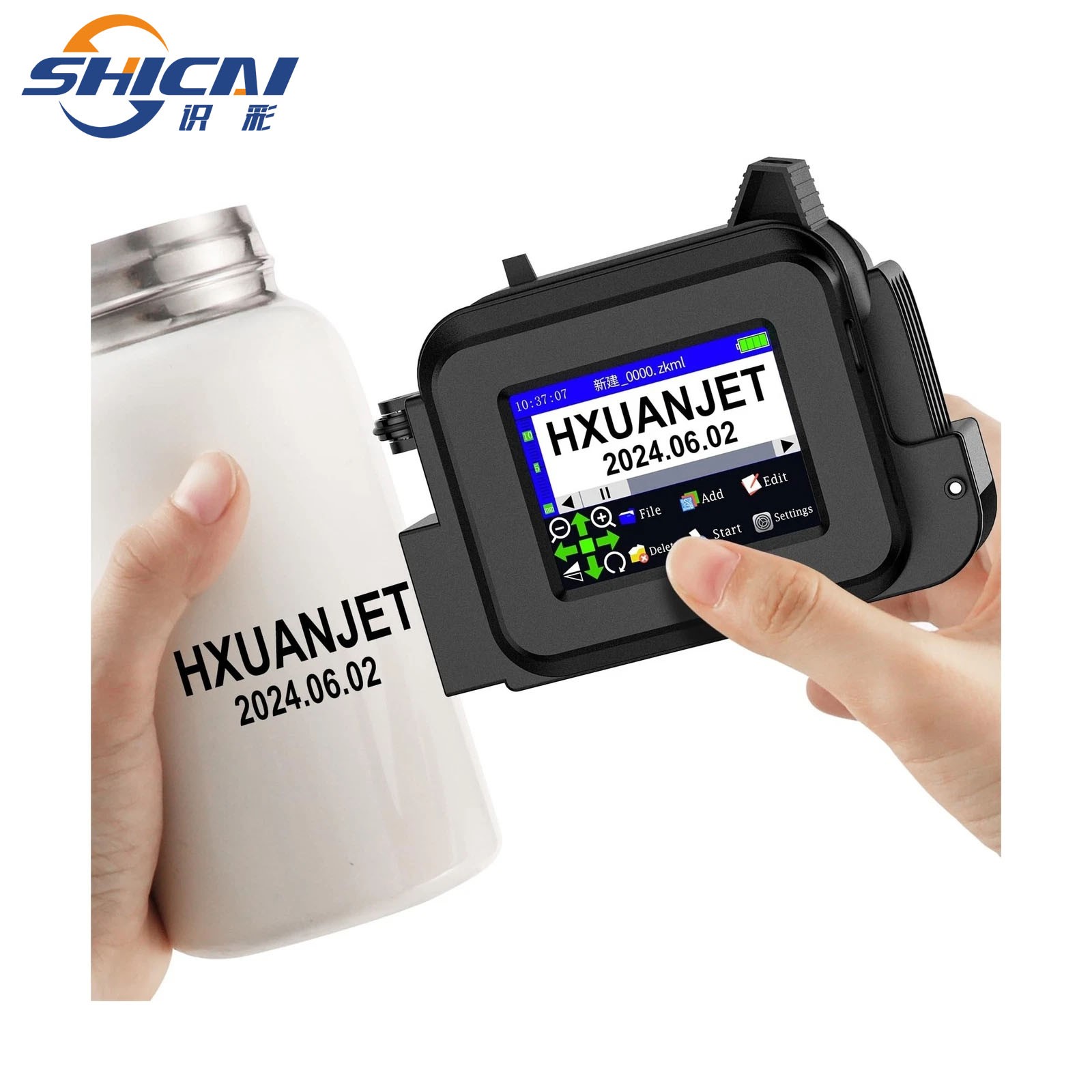 Hot selling mini handheld inkjet printer prints date, logo text, barcode QR code