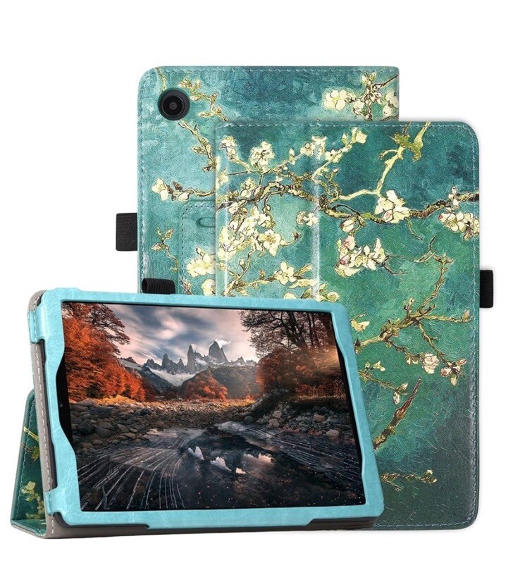 DMLuna Case Cover TCL Tablet 8 LE Card Slot Magnetic Closure Zen Calming