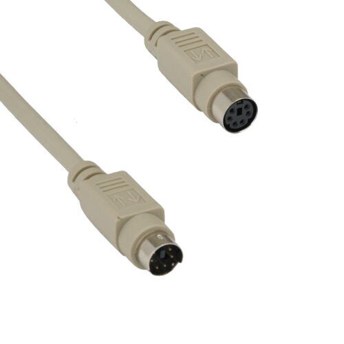 10PCS 25' MDIN 6 6Pin Male to Female Cable Shielded PS/2 Keyboard Mouse to PC