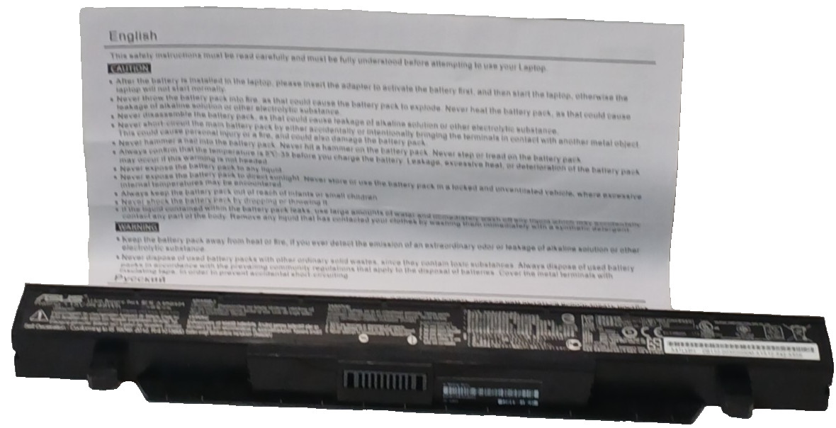 A41N1424 Battery for Asus Laptop Replacement FX-Plus FX-PRO 6300 - 15V 2600mAh