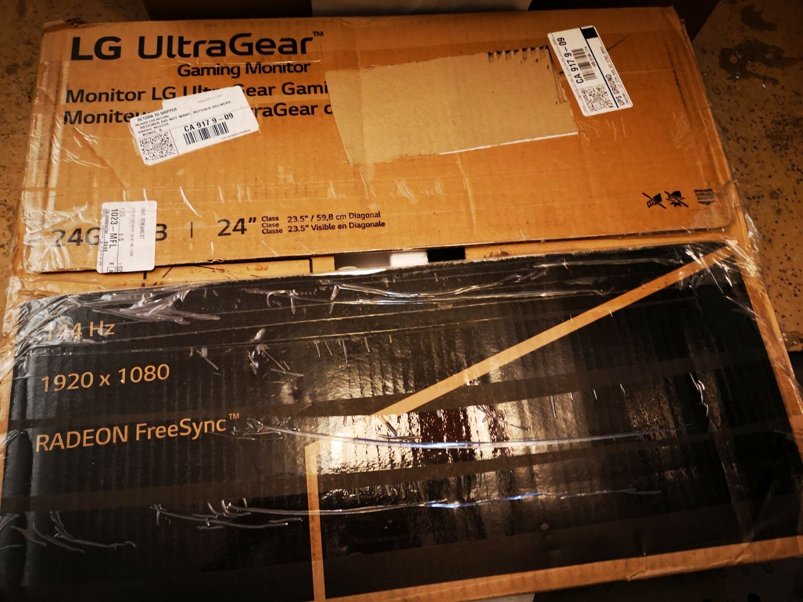 CRACKED SCREEN LG 24GL65B-B 24 inch UltraGear Full HD Gaming Monitor display