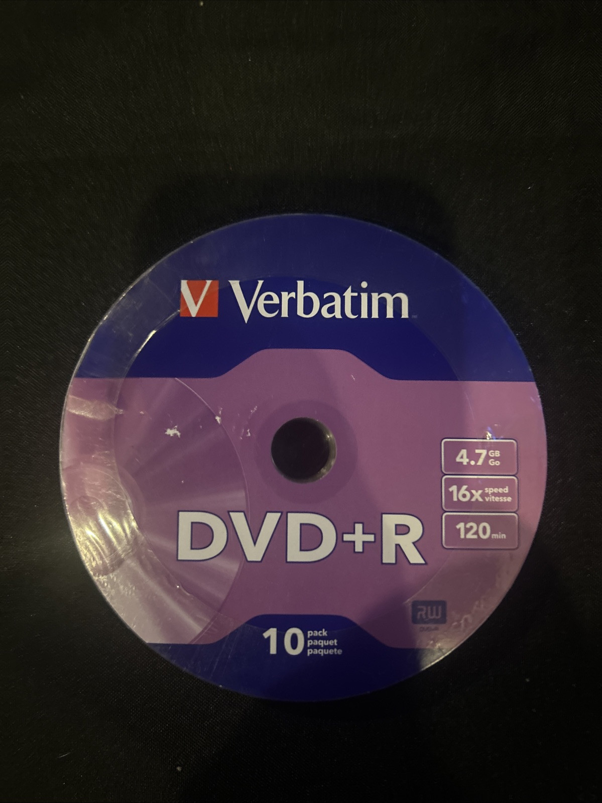 Verbatim DVD+R 4.7GB 16X with Branded Surface - 10pk Bulk Wrap