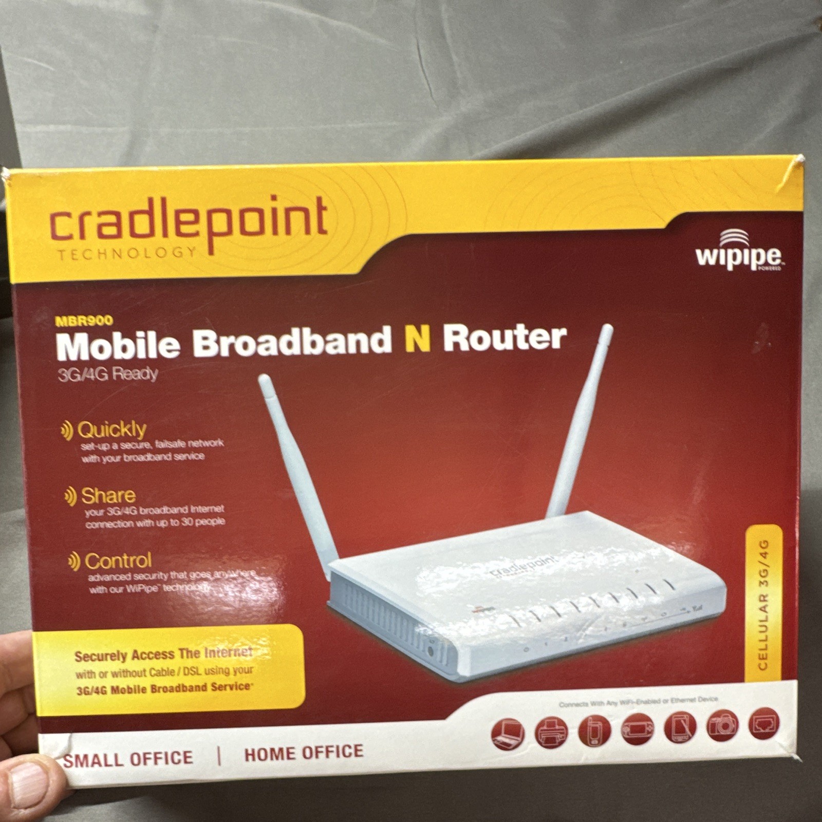 Cradlepoint MBR900 Mobile Broadband N Router WiPipe 3G/4G Unlocked White