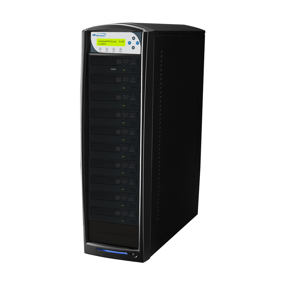 SharkCopier 9 Target 24X CD DVD Duplicator Copier Tower with 2 TB HDD + USB 3.0