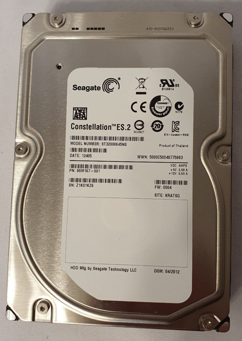 Seagate Constellation ES.2  2TB ( ST32000645NS) Tested Working 100%