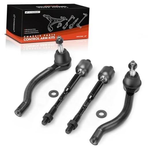 Front Inner & Outer Tie Rod End Kit, Compatible with Nissan