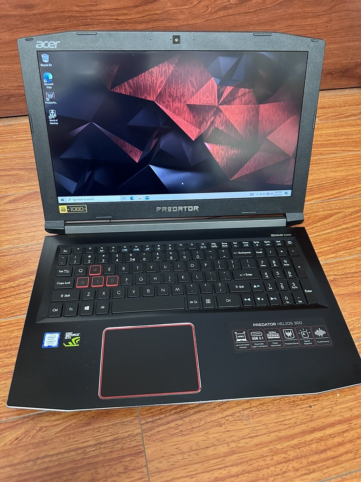 Acer Predator Helios 300 - 32gb RAM - 1tb + 1tb - I7-7700HQ 7th Gen - Laptop
