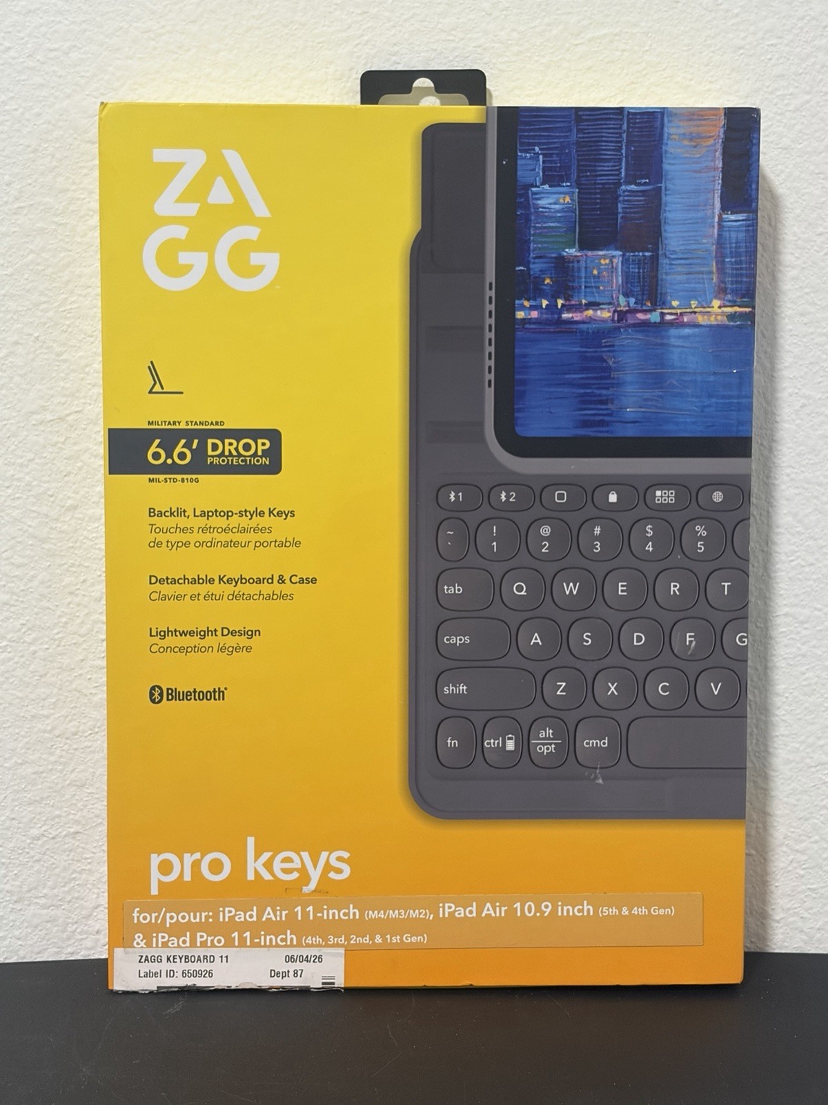 ZAGG Pro Keys Wireless Keyboard Case iPad Air 11" M4 M3 M2 / iPad Pro 11" 1-4 G