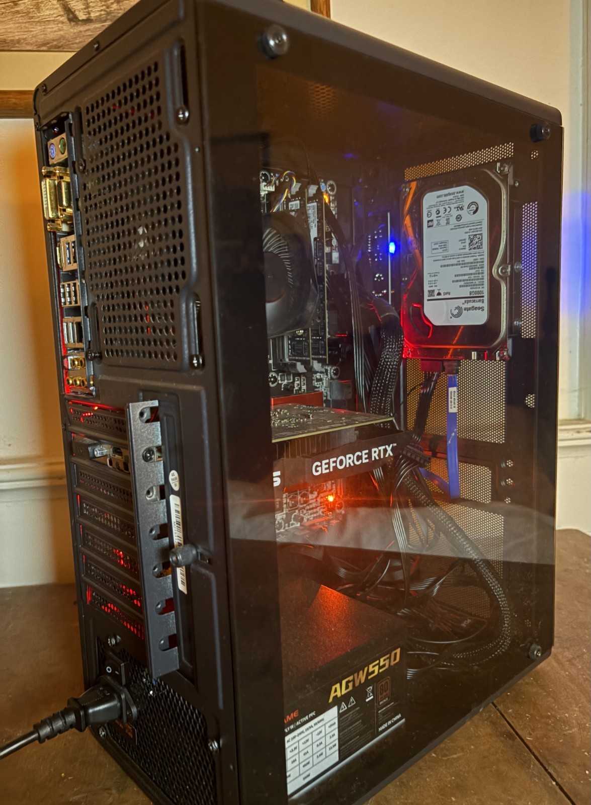 Custom RTX 3050 Gaming Desktop PC, 500GB NVMe SSD, 1TB HDD, 16GB RAM, i7 4770