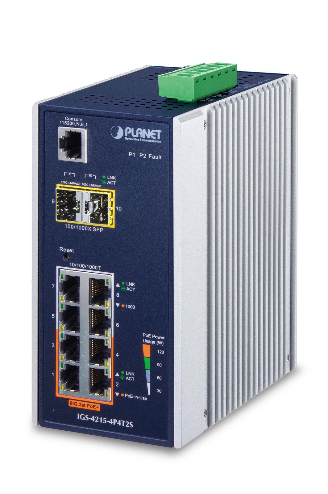 Planet IGS-4215-4P4T2S IP30 Industrial L2/L4 4-Port 10/100/1000T 802.3at PoE ~E~
