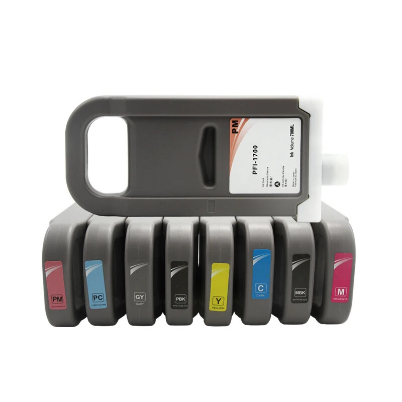 PFI57 Ink Cartridge With Chip Dye Ink For Canon Pro 520 540 560s Printer 700ML 