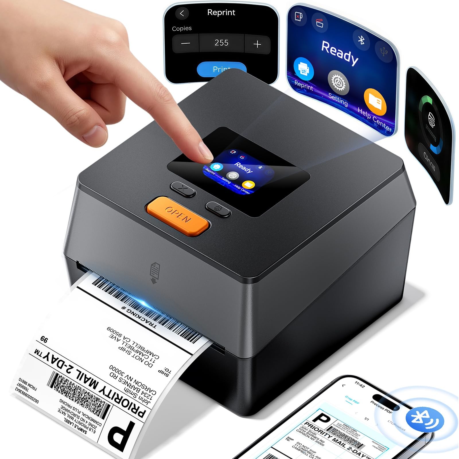 Shipping Label Printer with Touch Screen