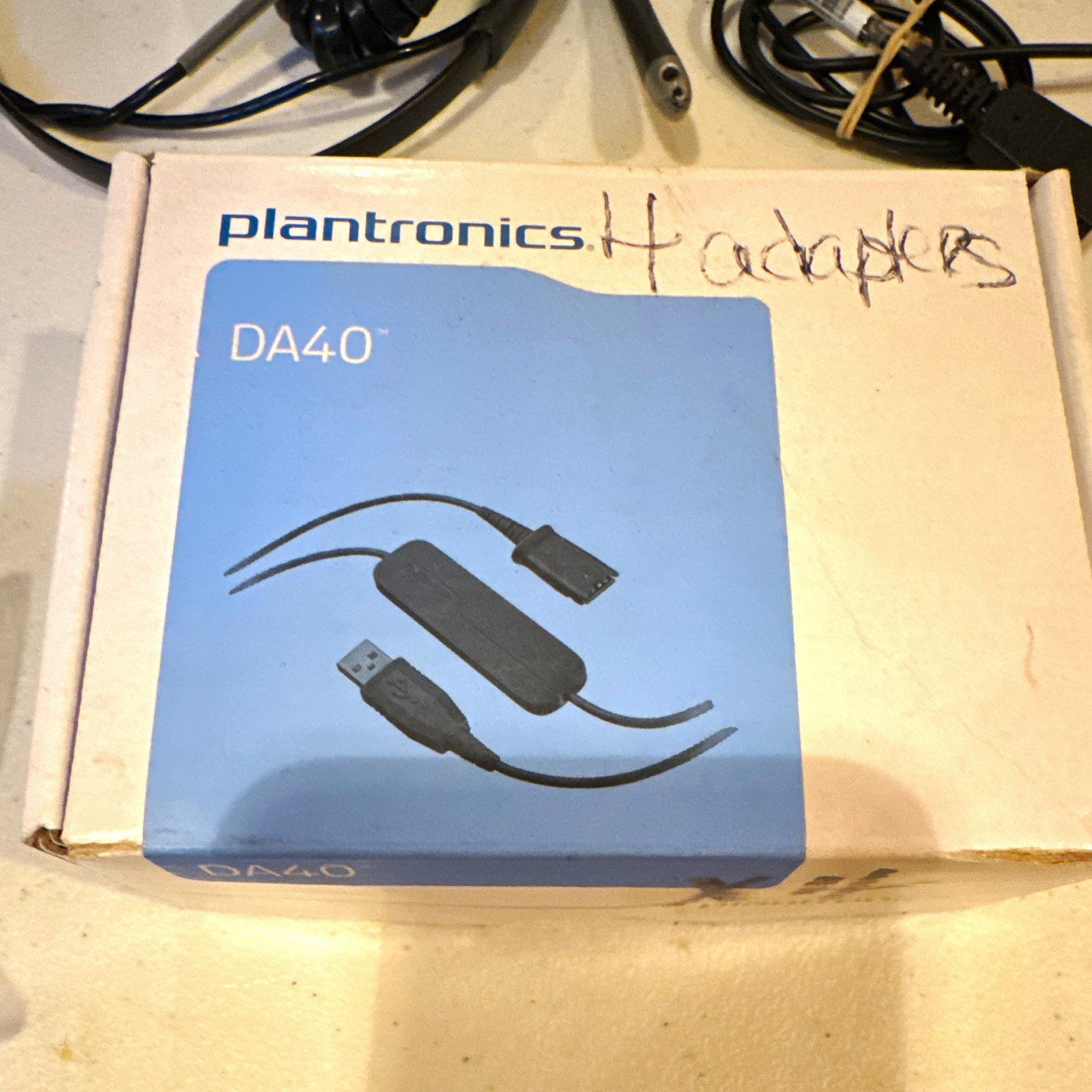 Plantronics DA40 USB 2.0 to Proprietary Adapter 3ft Black 1:1