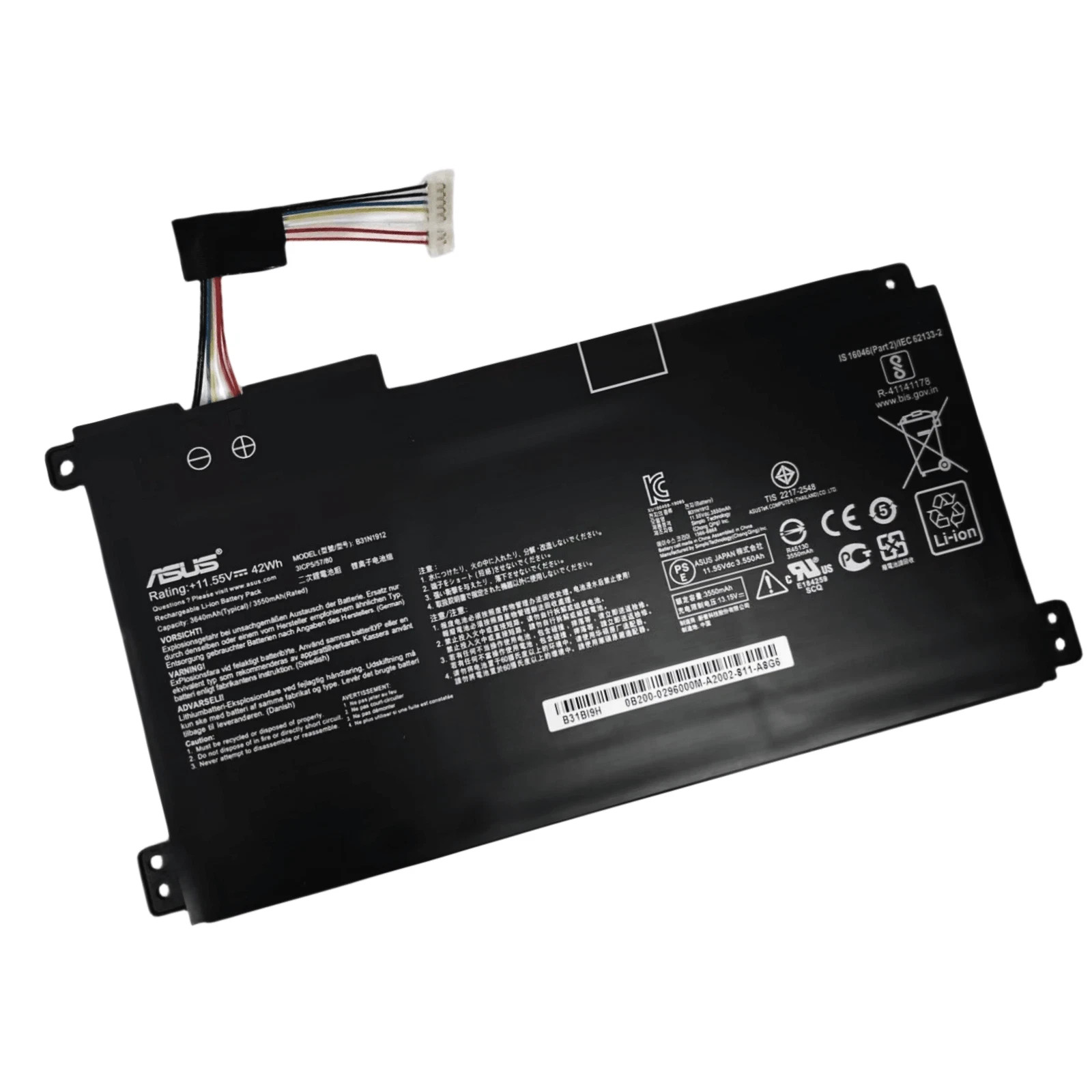 Genuine B31N1912 C31N191 Battery For ASUS VivoBook 14 L410MA E410M E410MA E510M