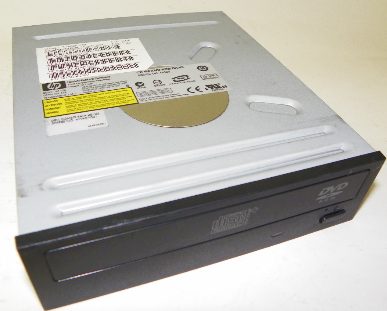 Lite-On IT DH-48C2S CD-RW/DVD-ROM Desktop SATA Combo Drive HP SPS P/N 419497-001