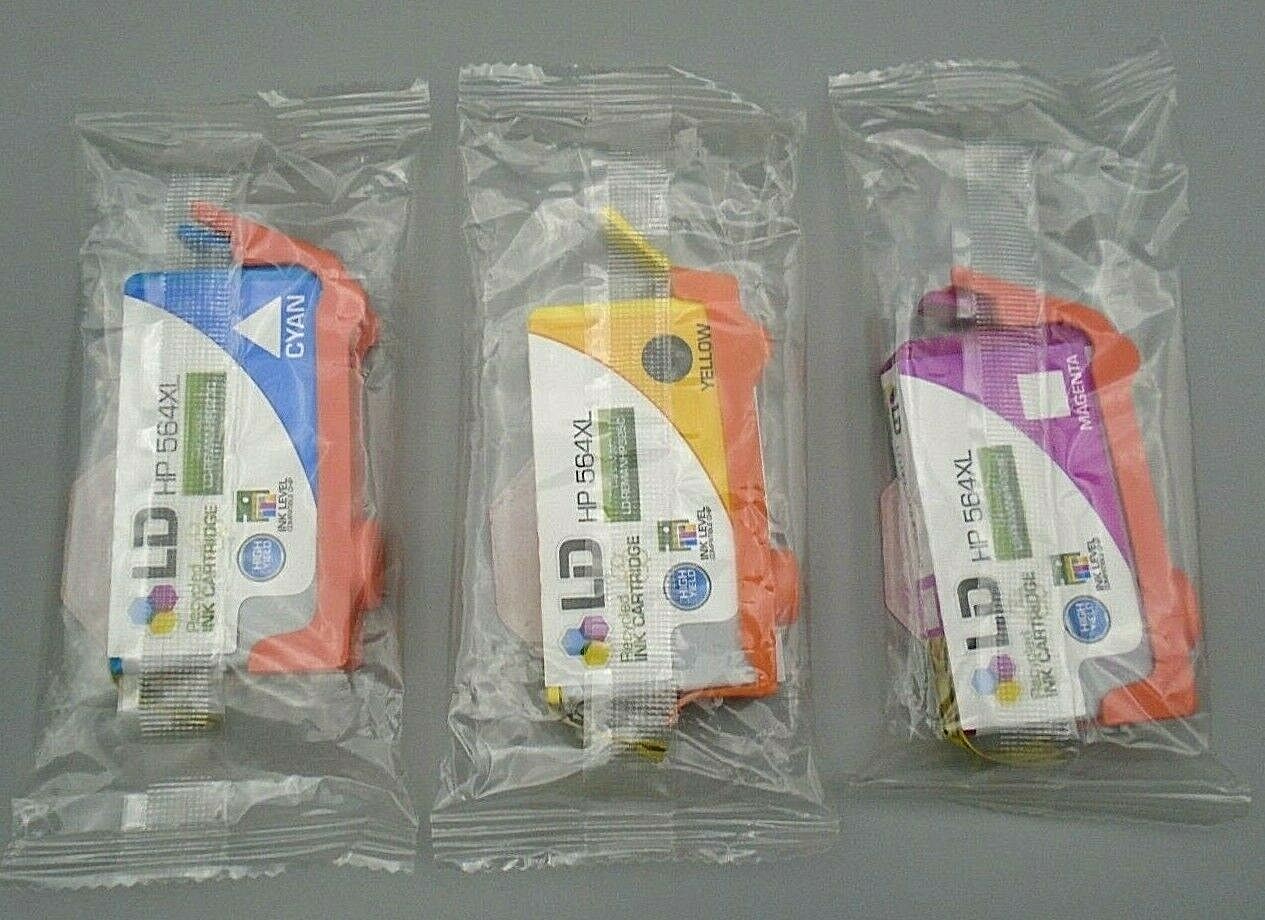 LD Recycled Ink Cartridges Set of 3 Cyan, Yellow & Magenta  