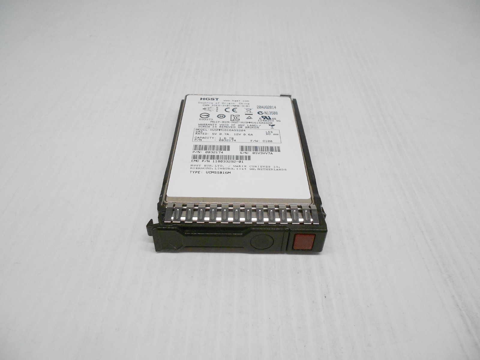 HGST 1.6TB SSD SAS 2.5" 12Gbps Server Hard Drive for HP G8 G9 G10 gen 8 9 10